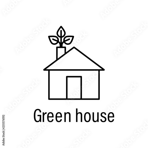 house, leave outline icon with name