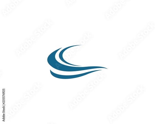 Water wave logo illustration