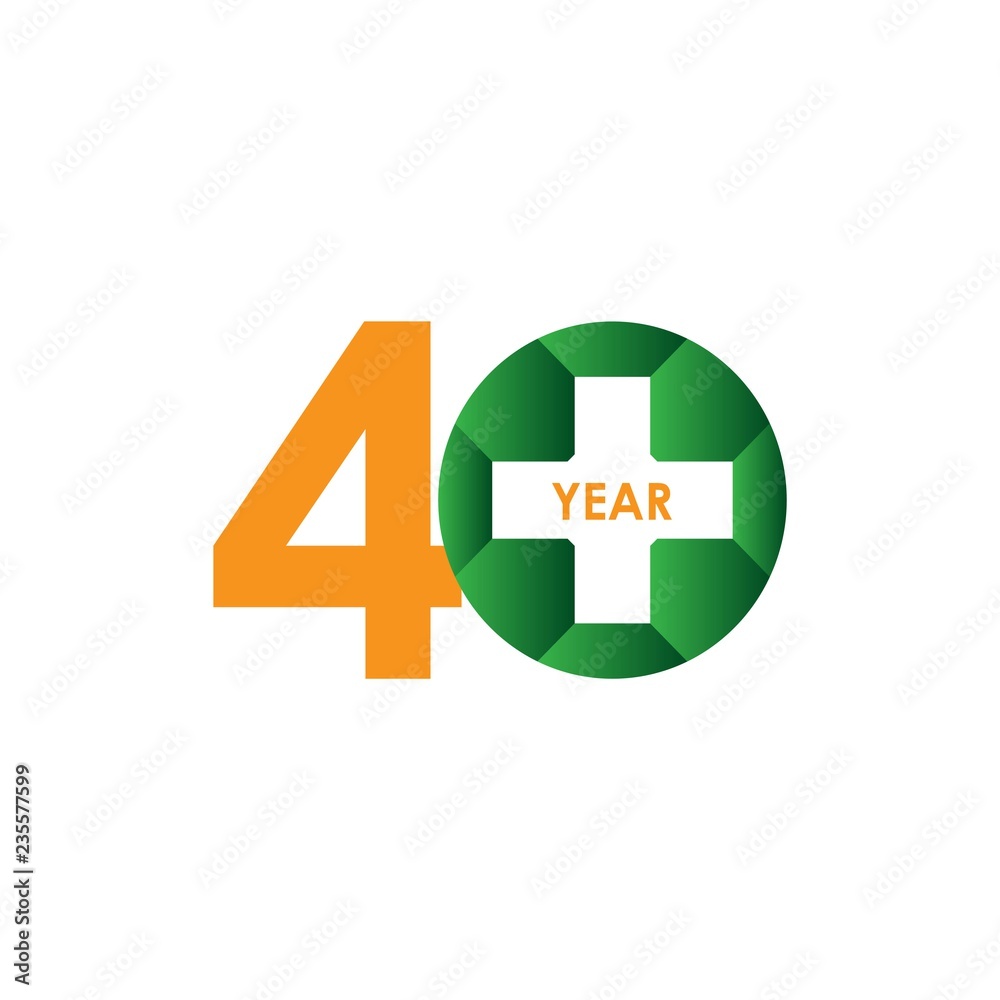 Obraz premium 40 Year Anniversary Vector Template Design Illustration