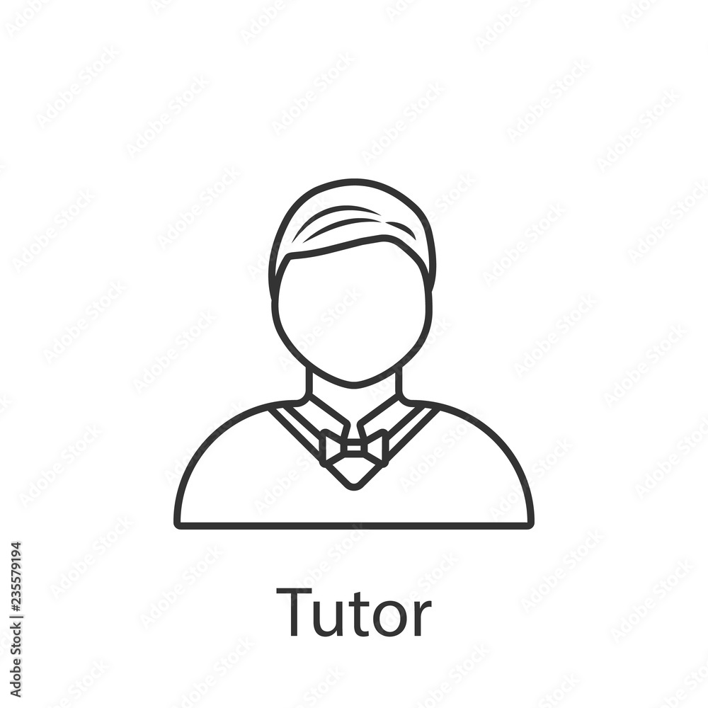 Tutor icon. Element of profession avatar icon for mobile concept and web apps. Detailed Tutor icon can be used for web and mobile Tutor icon. Element of profession avatar icon for mobile concept and web apps. Detailed Tutor icon can be used for web and mobile