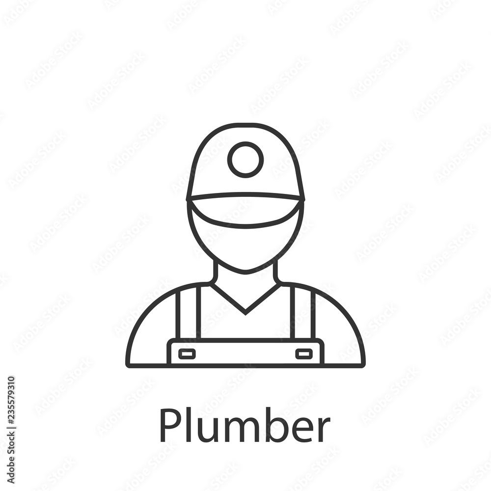 Plumber icon. Element of profession avatar icon for mobile concept and web apps. Detailed Plumber icon can be used for web and mobile