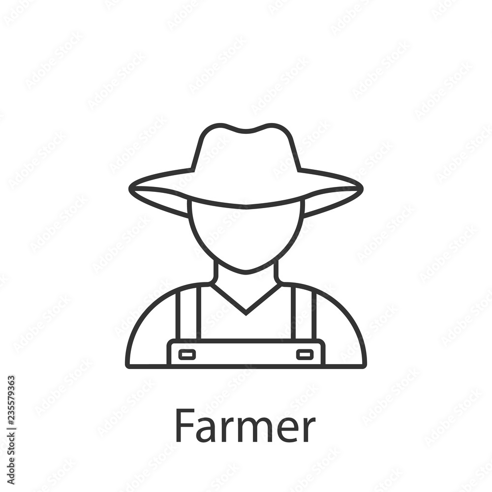 Farmer icon. Element of profession avatar icon for mobile concept and web apps. Detailed Farmer icon can be used for web and mobile