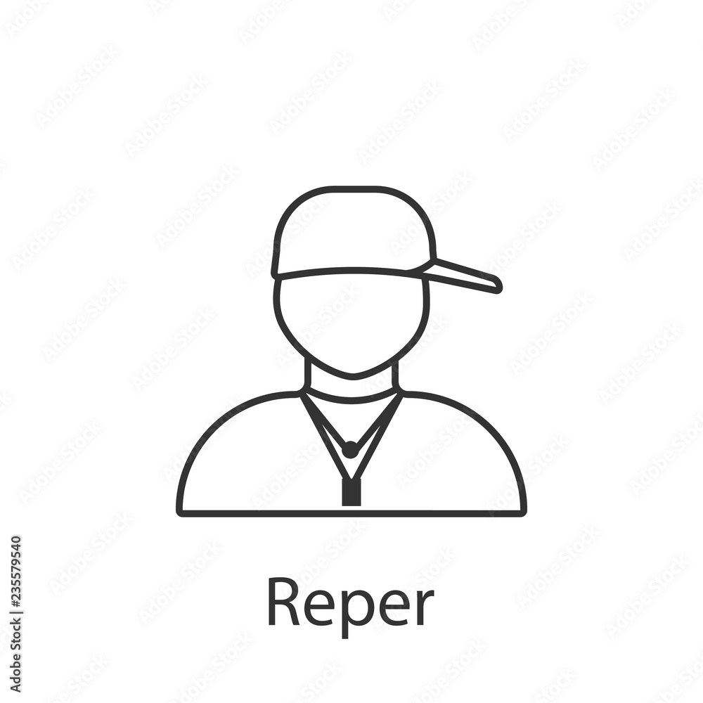 Reper icon. Element of profession avatar icon for mobile concept and web apps. Detailed Reper icon can be used for web and mobile