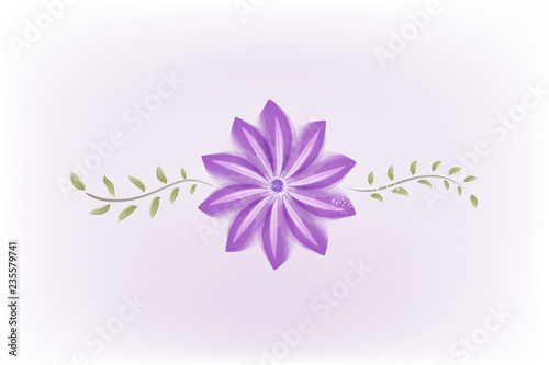 Flower decoration wedding day watercolor vector image