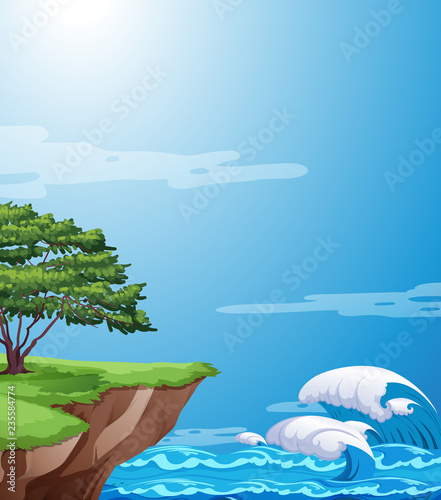 A nature cliff landscape