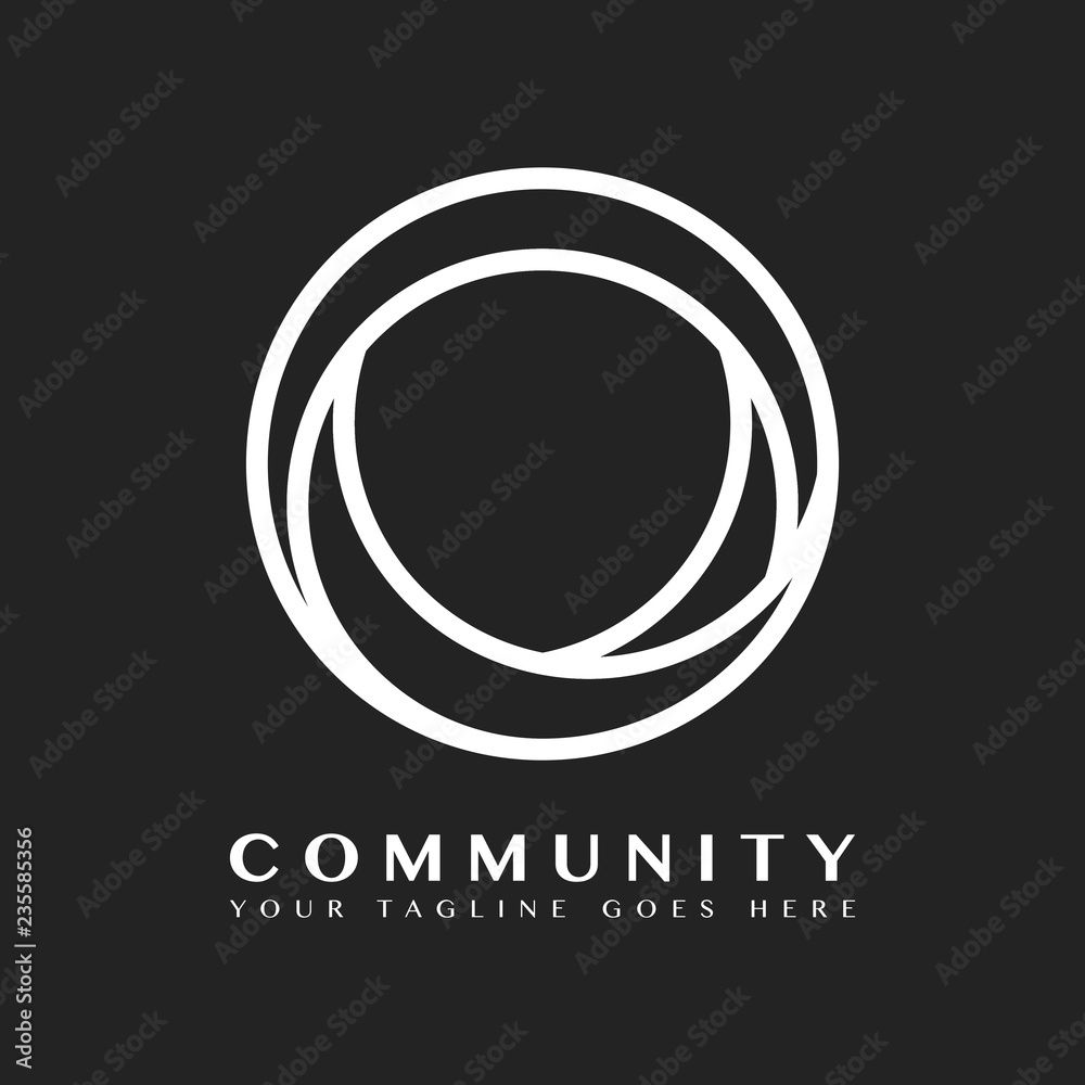 Graphic community logo design isolated on background