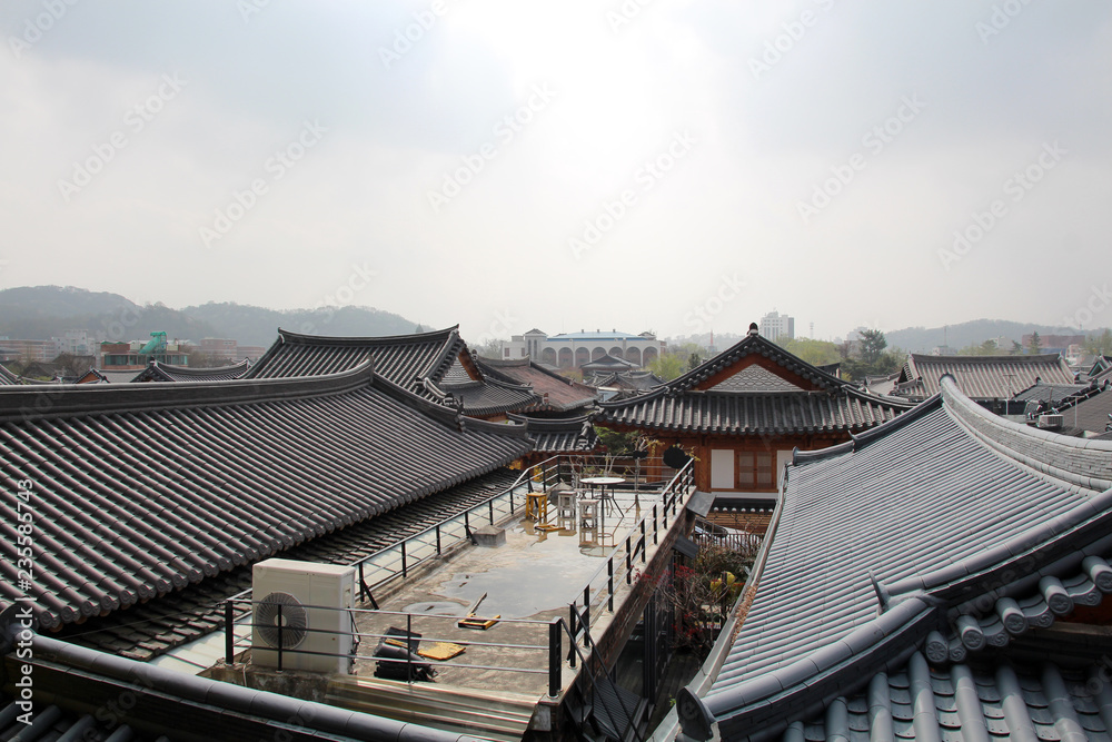 Korean Traditional Building House : Jeonju, South Korea - view of Jeonju Hanok village, South korea. Famous place in Jeonju