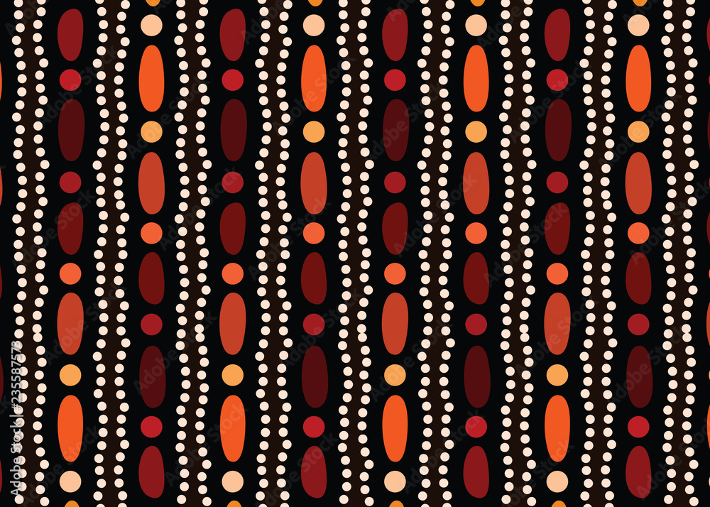 Aboriginal dot art vector seamless background. Stock Vector | Adobe Stock