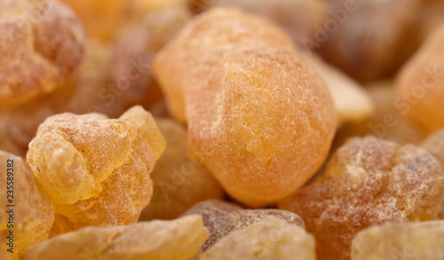 Closeup on Frankincense Olibanum Aroma Resin.