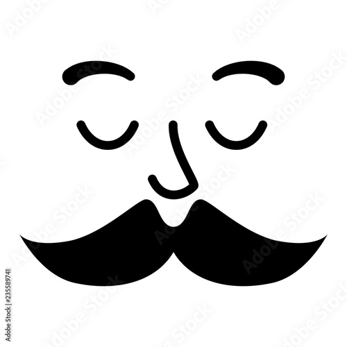 face with mustache style hipster