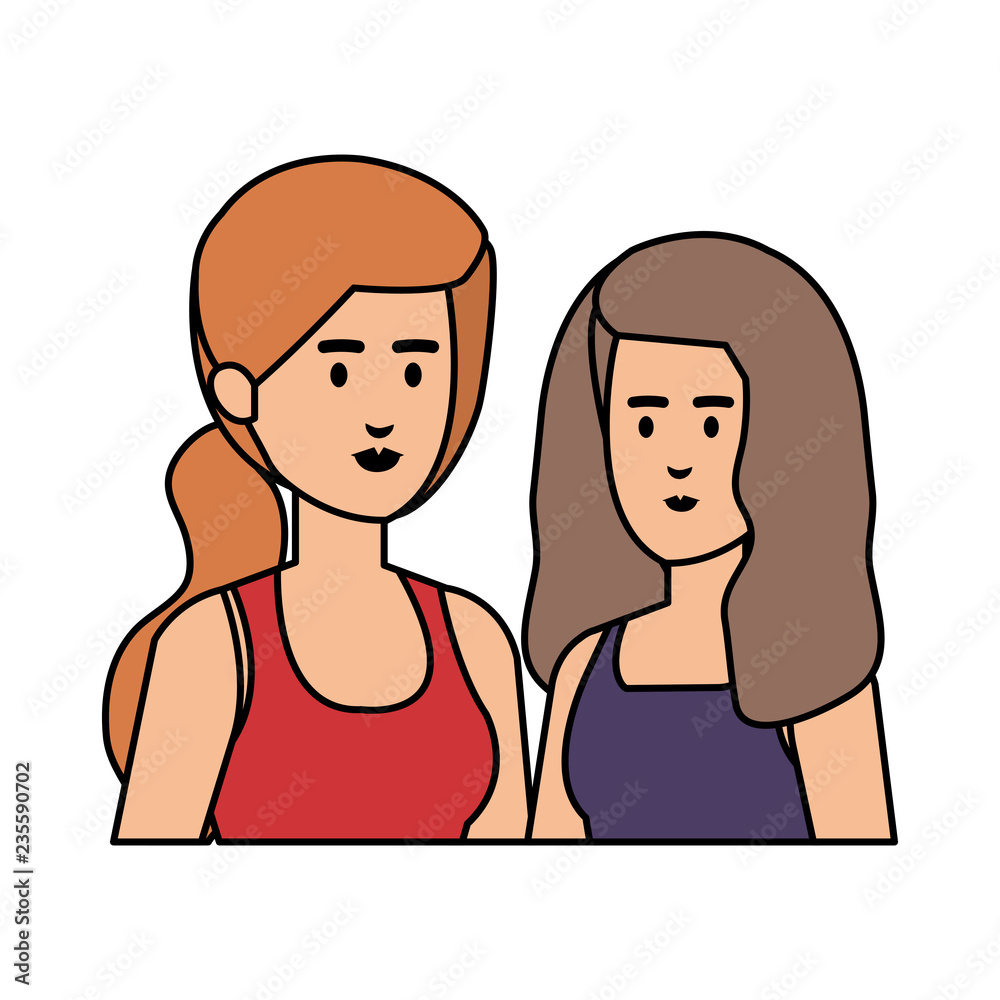 couple girls avatars characters couple girls avatars characters