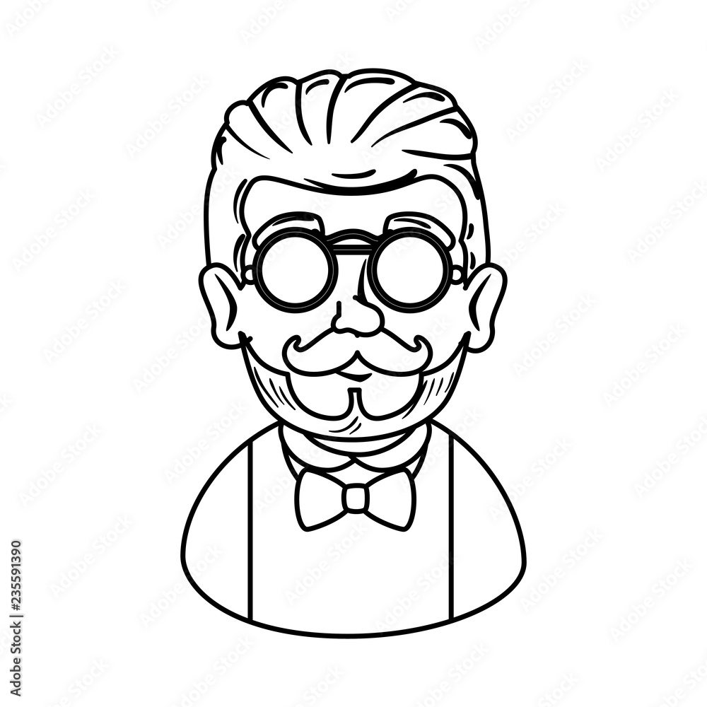 man hipster with mustache and glasses man hipster with mustache and glasses
