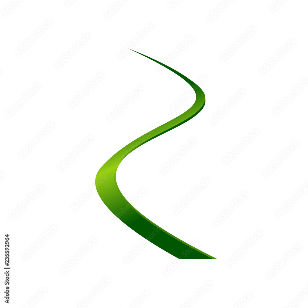 Abstract green color line wave for wedding and business finance