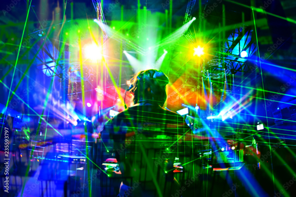 blurred night club party festival with crowd of people for background blurred night club party festival with crowd of people for background