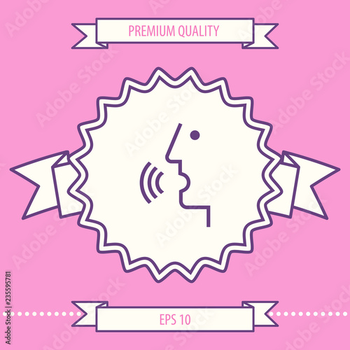 Voice control, person talking - icon. Graphic elements for your design