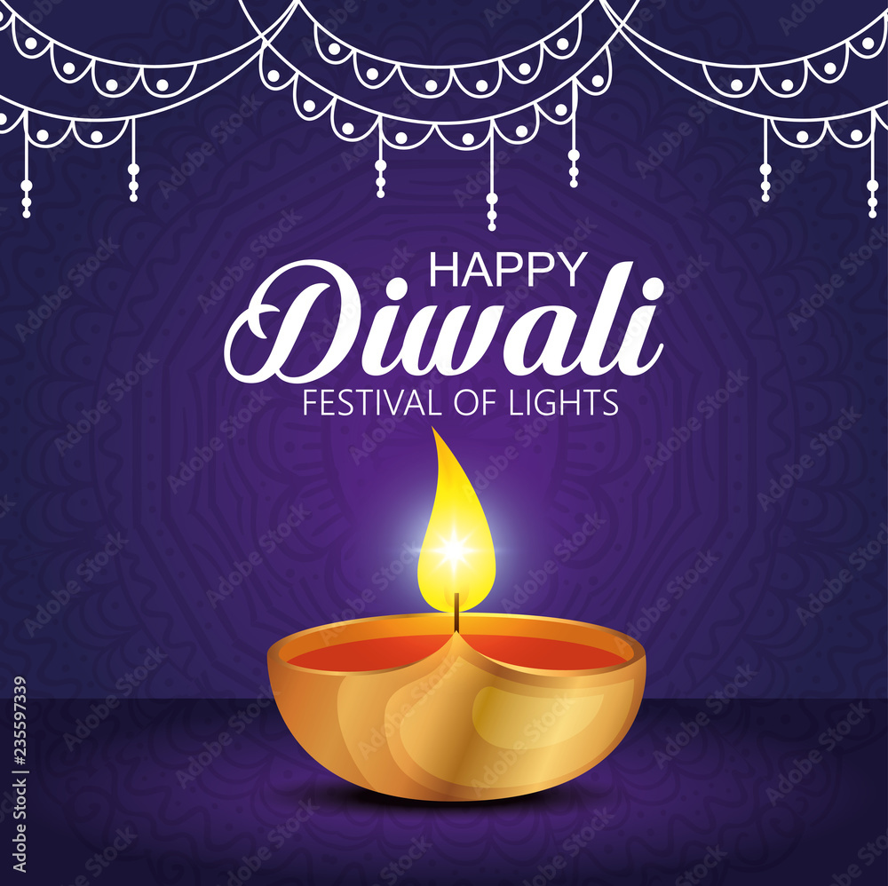happy diwali festival of lights with candles happy diwali festival of lights with candles