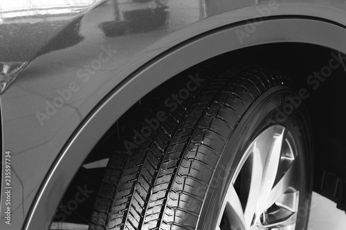 luxury car wheel close-up