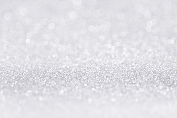 Silver white glitter sparkle confetti background