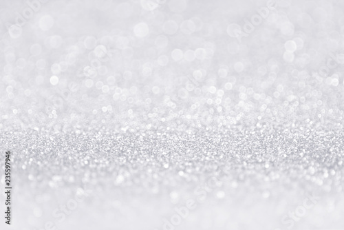Silver white glitter sparkle confetti background