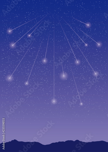 星空と流星