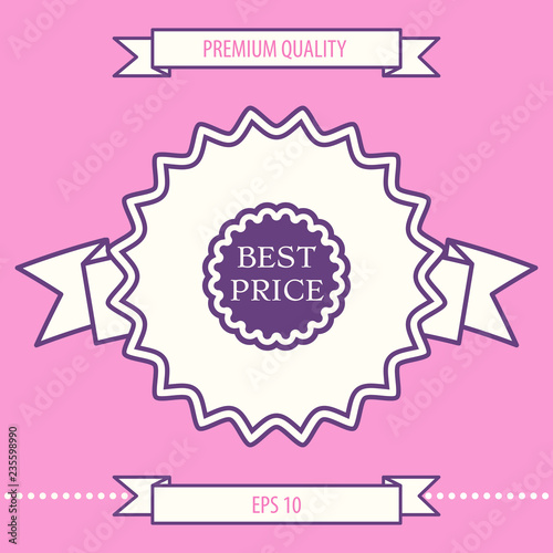 Best Price label icon. Graphic elements for your design