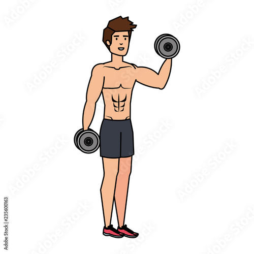 strong man lifting weight