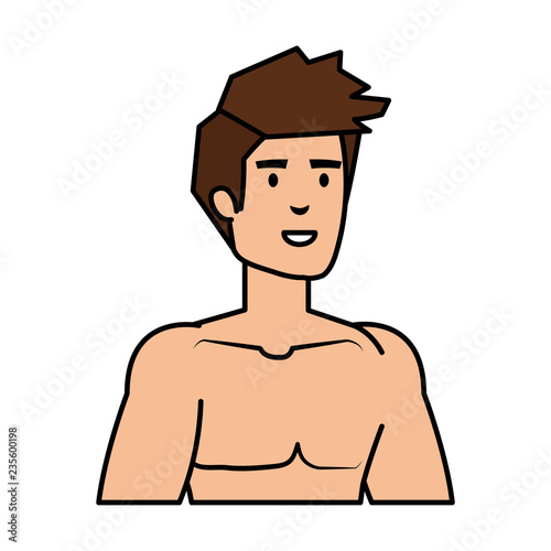 athletic man shirtless character