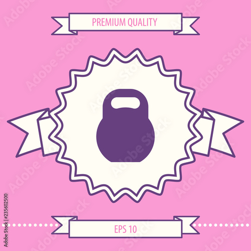Kettlebell symbol icon. Graphic elements for your design