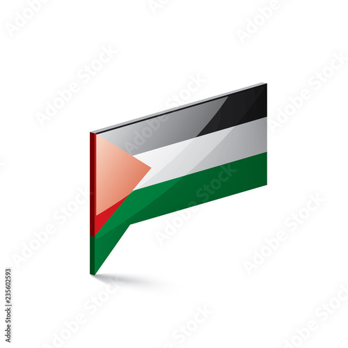 Palestine flag, vector illustration on a white background