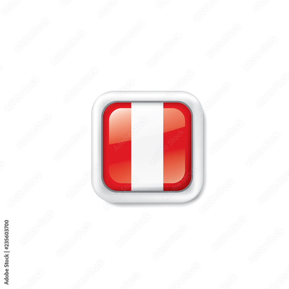 Peru flag, vector illustration on a white background Peru flag, vector illustration on a white background