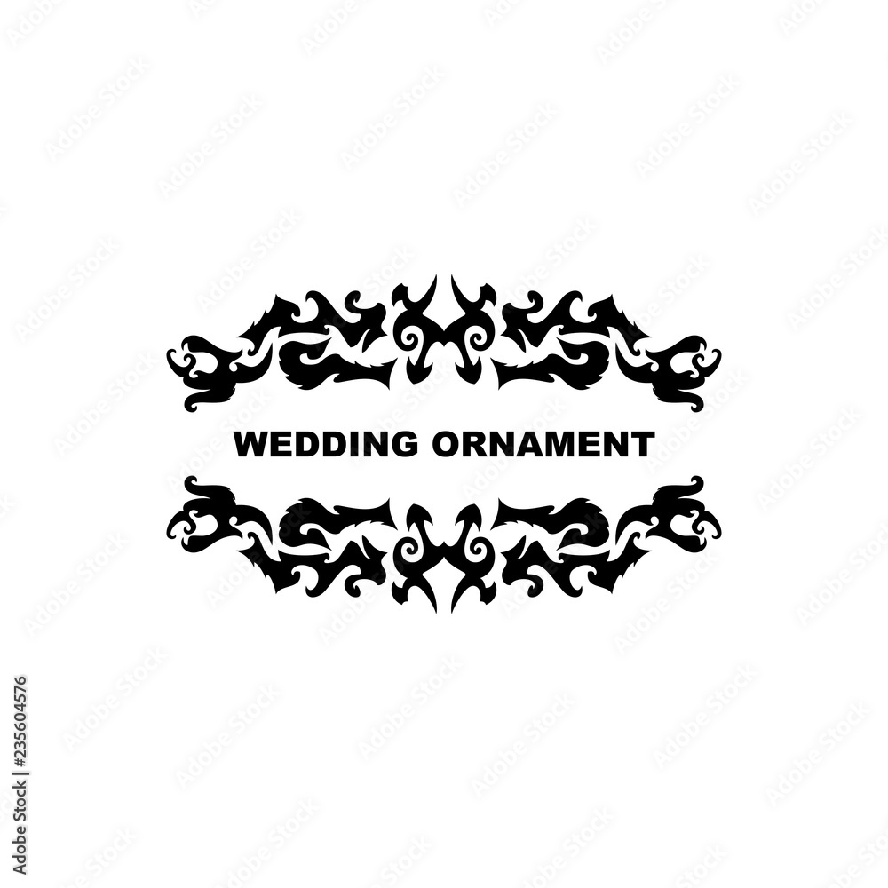 Wedding ornament vector template. Wedding ornament vector template.