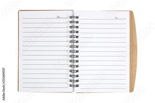 open notebook isolated