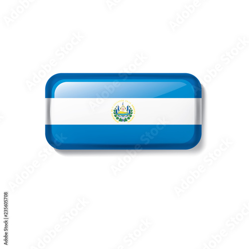 Salvador flag, vector illustration on a white background