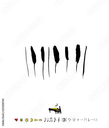 음악회 포스터 / 손으로 그린 음악 일러스트