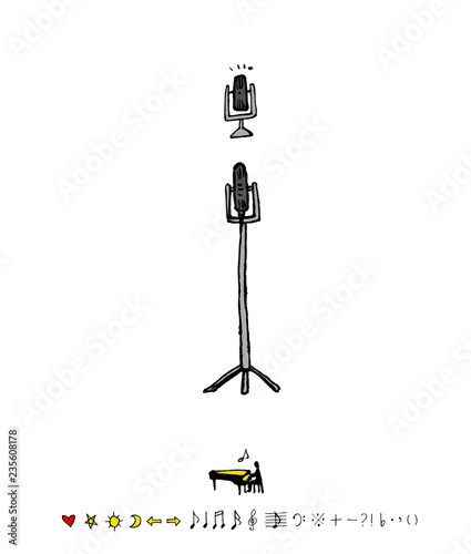 음악회 포스터 / 손으로 그린 음악 일러스트