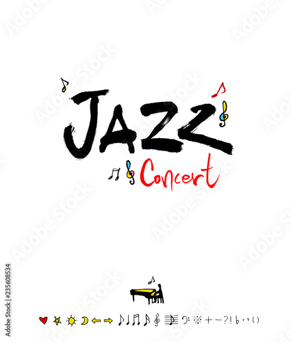 음악회 포스터 / 손으로 그린 음악 일러스트