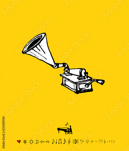 음악회 포스터 / 손으로 그린 음악 일러스트