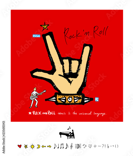 음악회 포스터 / 손으로 그린 음악 일러스트