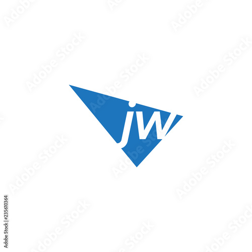 Free Download initial two letter negative space triangle logo - GFXLoad