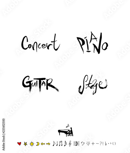 음악회 포스터 / 손으로 그린 음악 일러스트