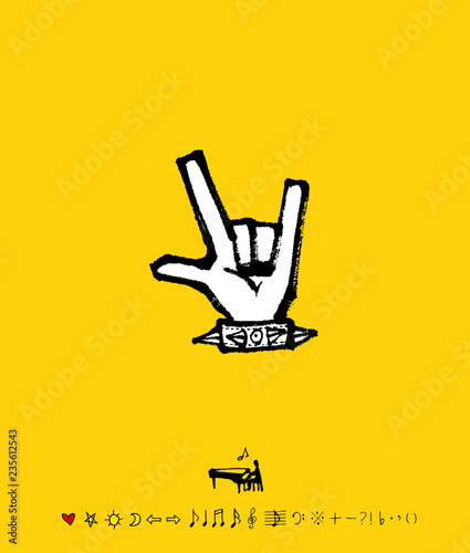 음악회 포스터 / 손으로 그린 음악 일러스트