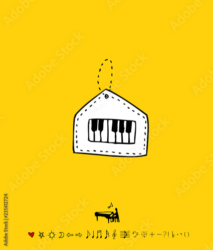 음악회 포스터 / 손으로 그린 음악 일러스트