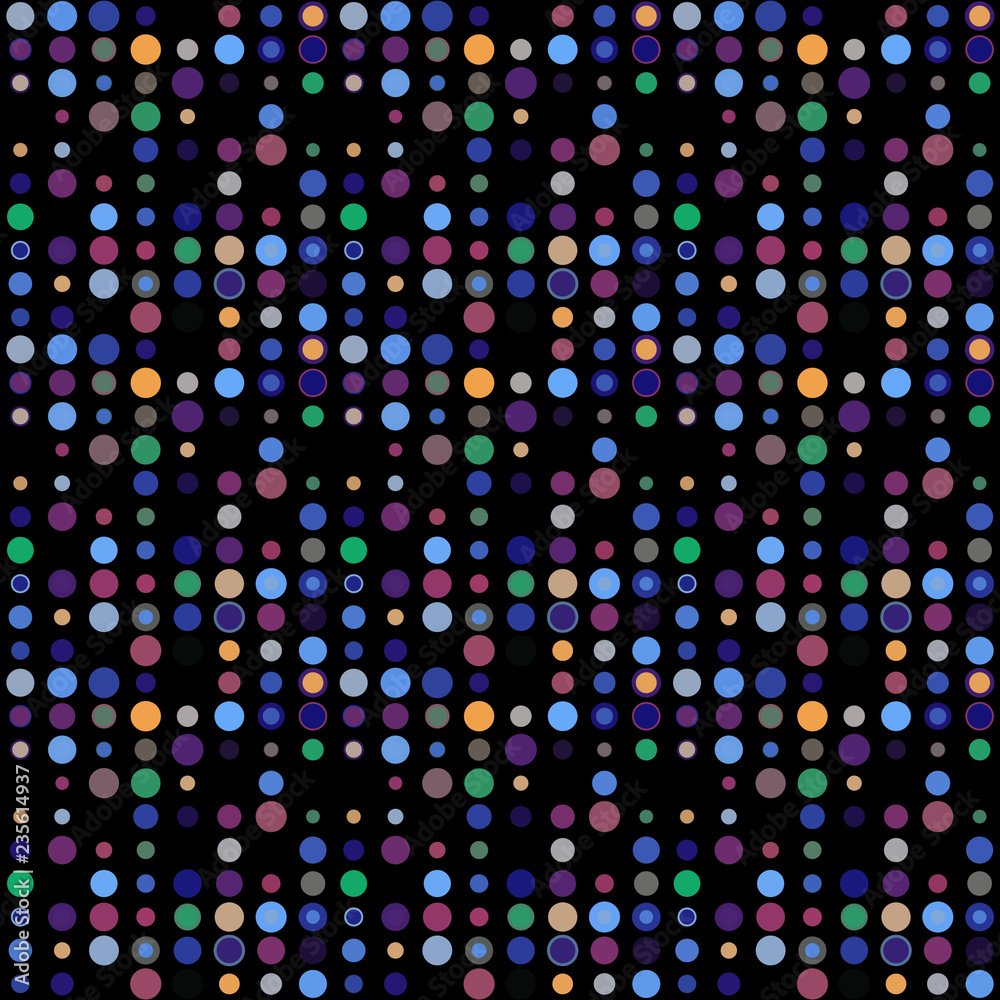 Seamless abstract pattern background with a variety of colored circles. Seamless abstract pattern background with a variety of colored circles.
