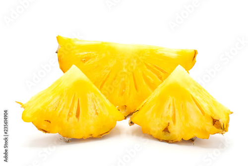 ripe fresh pineapple isolated on white background