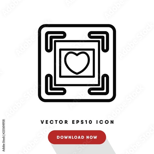 Photograph valentines day vector icon