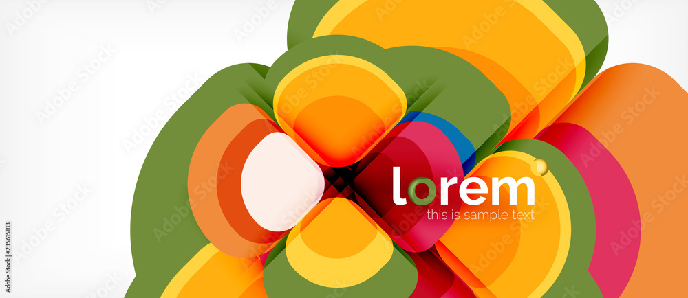 Round triangles geometric shapes composition Round triangles geometric shapes composition