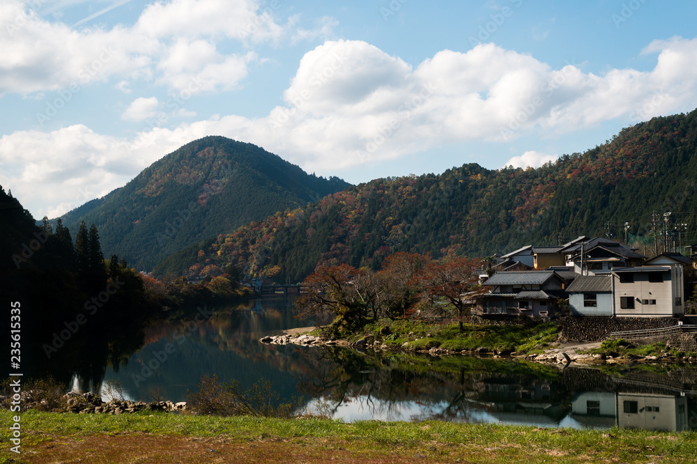 journey at japan autumn season, takayama