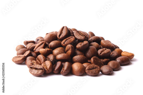 coffee beans isolated on white  aromatic coffee  coffee drinks