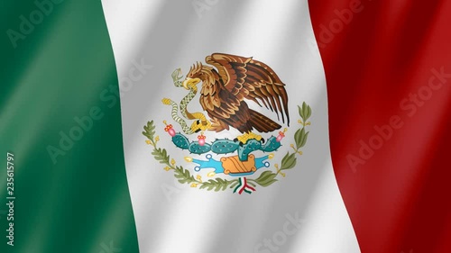mexican flag 3d animation seamless looping