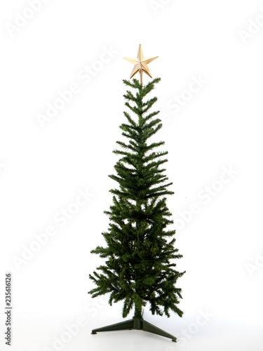 Christmas tree decorations on a white background. close-up